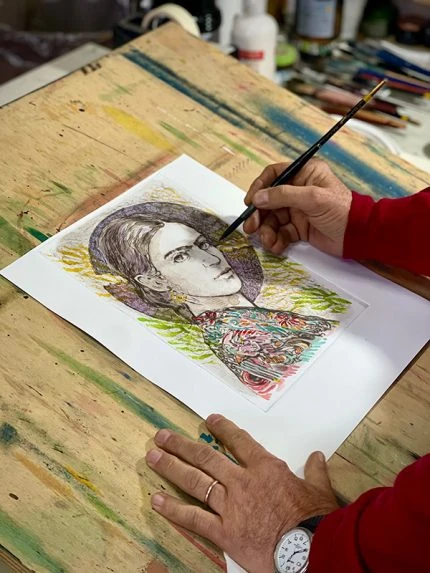 Maurizio Carnevali pittura Frida Kahlo