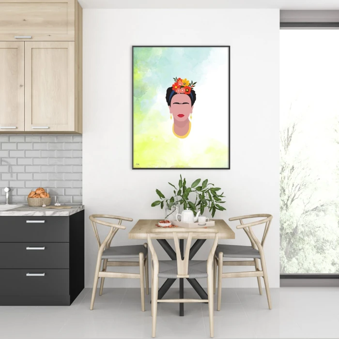 frida-kahlo-colorful-art-01 ritratto di frida kahlo