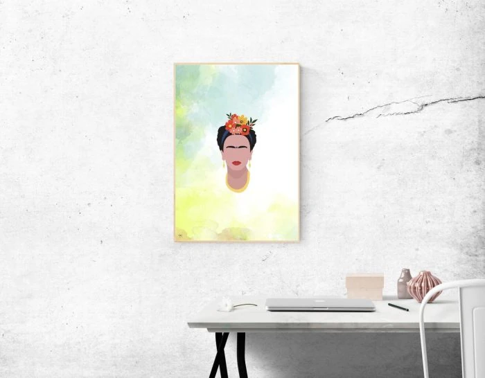 frida kahlo tela con ritratto