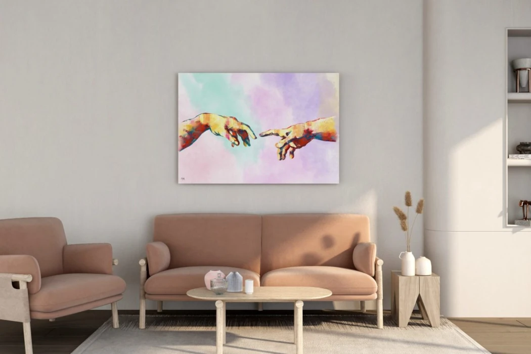 Michelangelo, la creazione di Adamo