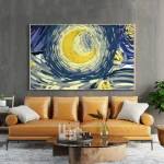 notte stellata di van gogh versione con luna
