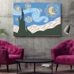Quadro Van Gogh - La notte stella versione Pop Art