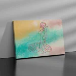 Venere di Botticelli Watercolor Art - immagine 5
